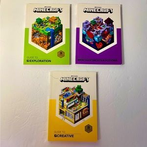 Mojang Minecraft Book Lot - Guide To: Enchantments & Potions, Exploration, & Cre